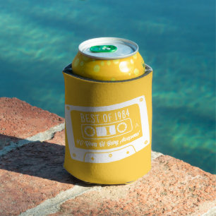 Custom Best Of 1984 40th Birthday Cassette Can Cooler