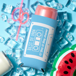 Custom Best Of 1984 40th Birthday Cassette Seltzer Can Cooler