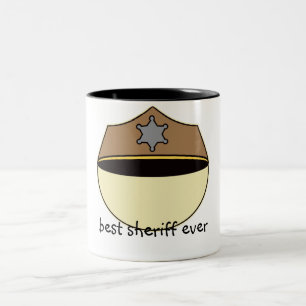 Custom Best Sheriff Ever Two-Tone Coffee Mug