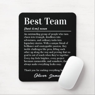 Custom Best Team Definition Employee Appreciation Mouse Pad