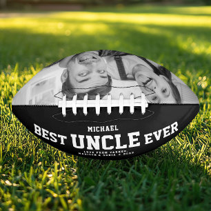 Custom BEST UNCLE EVER Modern Cool Family Photo Football
