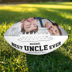 Custom BEST UNCLE EVER Modern Cool Family Photo Football