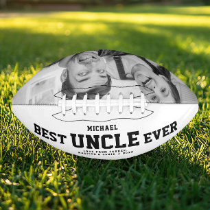 Custom BEST UNCLE EVER Modern Cool Family Photo Football
