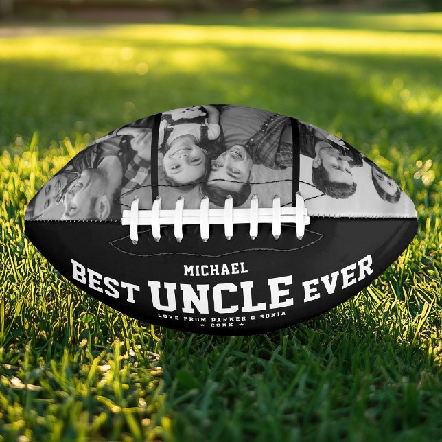 Custom BEST UNCLE EVER Modern Cool Photo Collage F Football (Creator Uploaded)