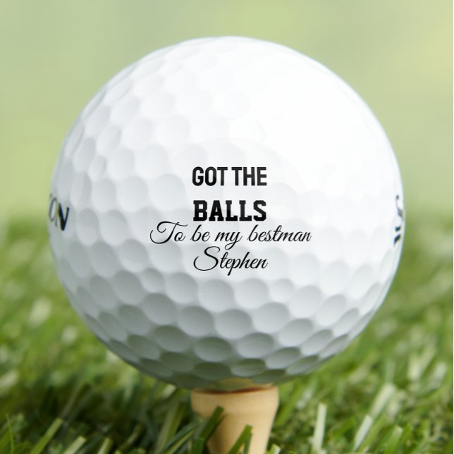 Custom  bestman wedding proposal  golf balls (Creator Uploaded)