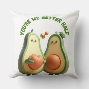 Custom Better Half Avocado Propose Day Gift Cushion