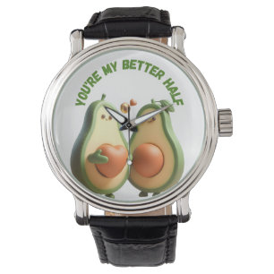Custom Better Half Avocado Propose Day Gift Watch