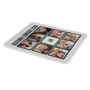 Custom BFF Best Friends Forever 8 Photo Collage  Cutting Board