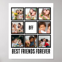 Custom BFF Best Friends Forever 8 Photo Collage 