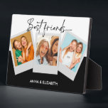 Custom BFF Gifts 3 Photo Collage Modern Script Plaque<br><div class="desc">Custom BFF Gifts 3 Photo Collage Modern Script</div>