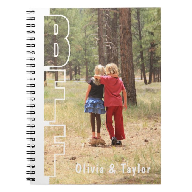 Custom BFF Photo Illusion Notebook (Front)