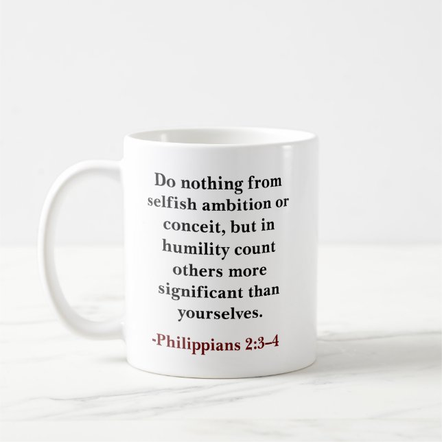Custom bible verse Christian  Coffee Mug (Left)