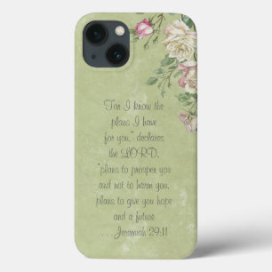 Custom Bible Verse Floral Shabby Chic Phone Case