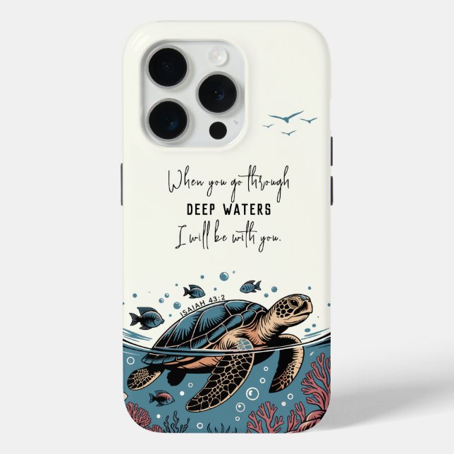 Custom Bible Verse Isaiah 43:2 Christian Gift  Case-Mate iPhone Case (Back)