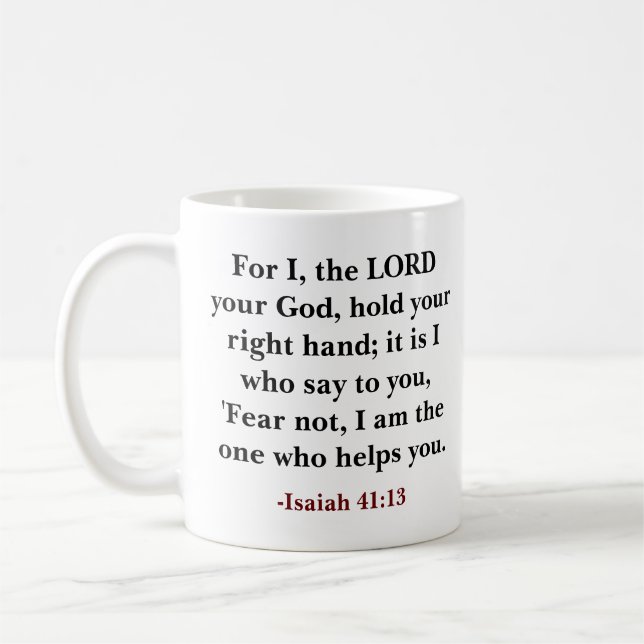 Custom Bible verse The Lord your God Coffee Mug (Left)