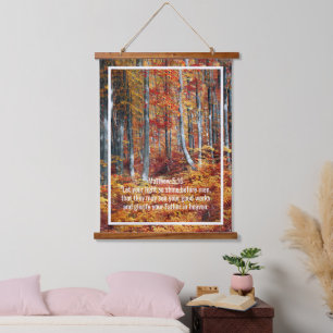 Custom bible verses quotes and personalised word hanging tapestry