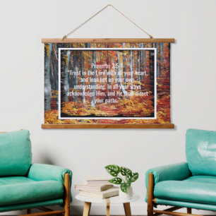 Custom bible verses quotes and personalised word hanging tapestry
