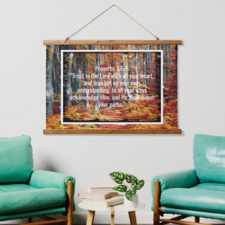 Custom bible verses quotes and personalised word hanging tapestry
