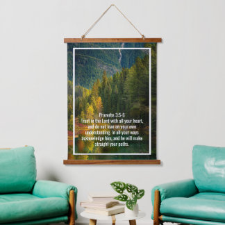 Custom bible verses quotes and personalised word hanging tapestry