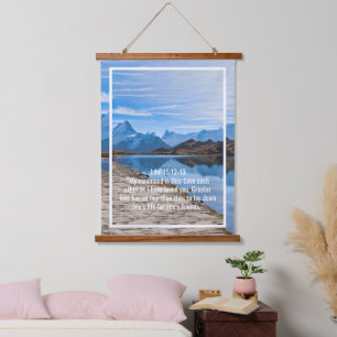 Custom bible verses quotes and personalised word hanging tapestry