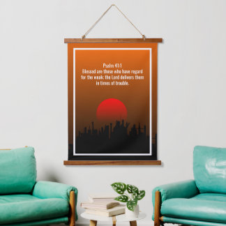 Custom bible verses quotes and personalised word hanging tapestry
