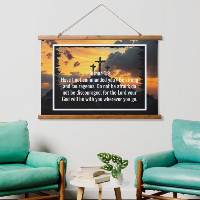 Custom bible verses quotes and personalised word  hanging tapestry (Living Room)