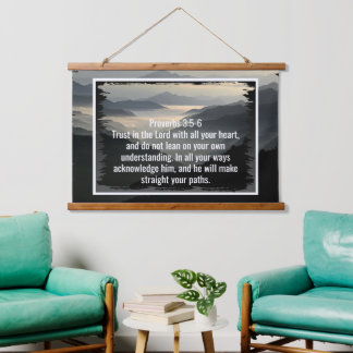 Custom bible verses quotes and personalised word hanging tapestry