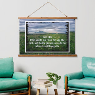 Custom bible verses quotes and personalised word hanging tapestry