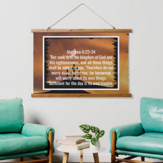 Custom bible verses quotes and personalised word hanging tapestry