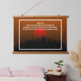 Custom bible verses quotes and personalised word hanging tapestry