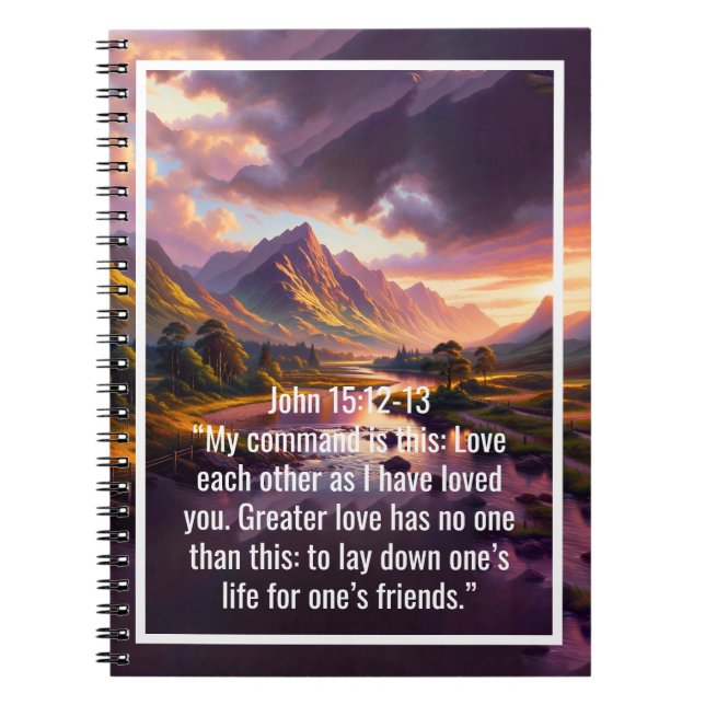 Custom bible verses quotes and personalised word  notebook (Front)