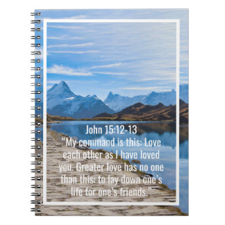 Custom bible verses quotes and personalised word notebook