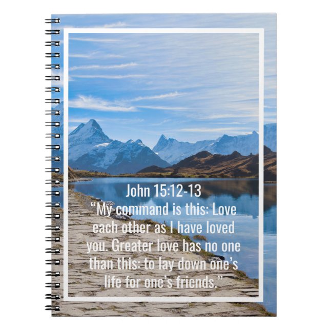 Custom bible verses quotes and personalised word  notebook (Front)