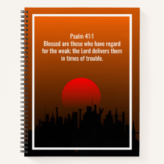 Custom bible verses quotes and personalised word notebook