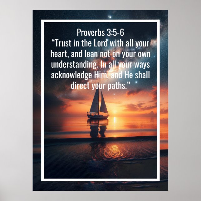 Custom bible verses quotes and personalised word  poster (Front)