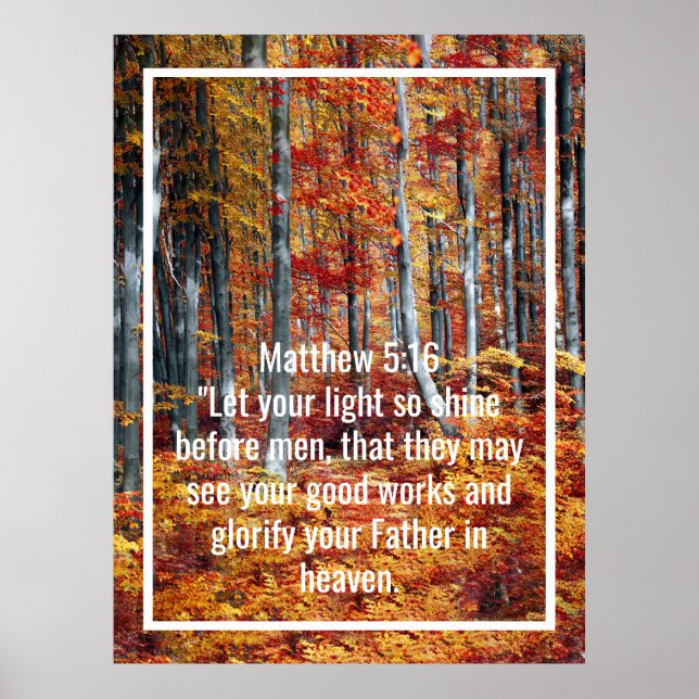 Custom bible verses quotes and personalised word  poster (Front)