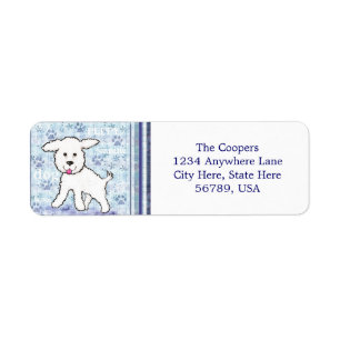 Custom  Bichon Frise Dog Return Address Labels