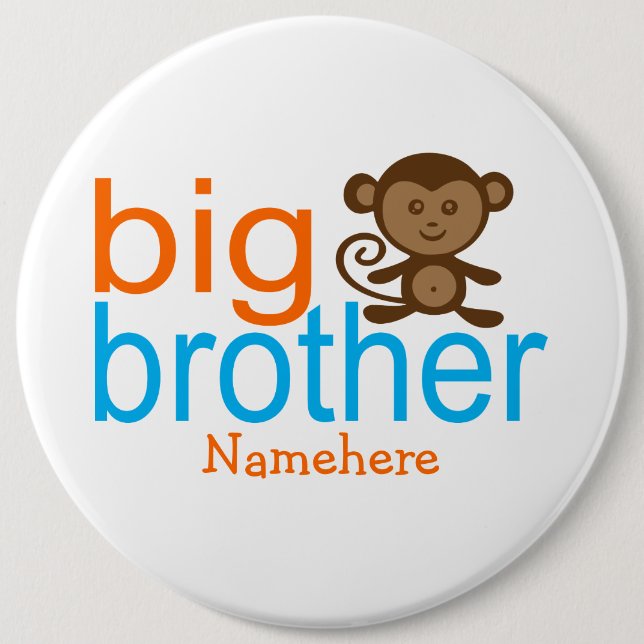Custom Big Brother Monkey Buttons (Front)