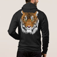 Custom big cool graphic image of wild tiger black