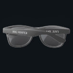 Custom Big Sister Est. | Promoted to Big Sister Sunglasses<br><div class="desc">Custom Big Sister Est. | Promoted to Big Sister Personalised Gifts Sunglasses</div>