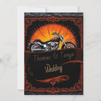 Custom Biker Wedding Invitation