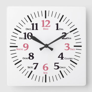 Custom Bilingual English/Spanish Clock