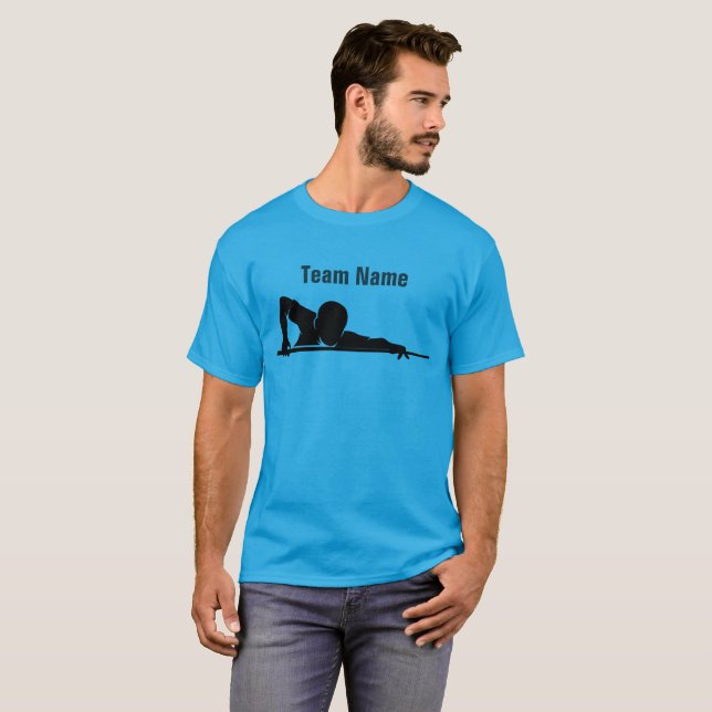 Custom Billiards Pool League Team Gear T-Shirt (Front Full)