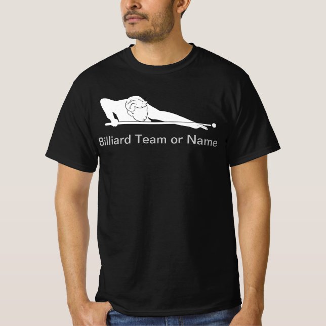Custom Billiards Pool League Team Gear T-Shirt (Front)