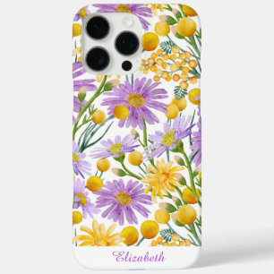 Custom Billy Buttons And Daisy Floral Blooms iPhone 16 Pro Max Case