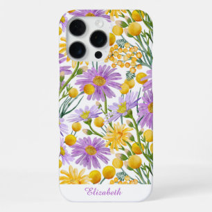 Custom Billy Buttons And Daisy Floral Blooms iPhone 16 Pro Max Case