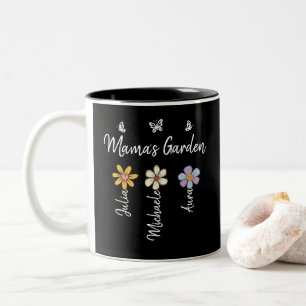 Custom Birth Flower Mug Names, Mama's Garden Gift