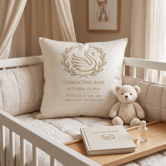 Custom Birth Stats Milestone Pillow | Luxury Newbo