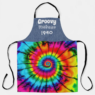 Custom Birth Year Hippie All-Over Print Apron
