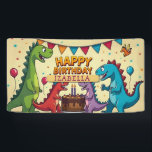 Custom Birthday Banner dinosaur for Kids Party<br><div class="desc">Custom Birthday Banner dinosaur for Kids Party</div>